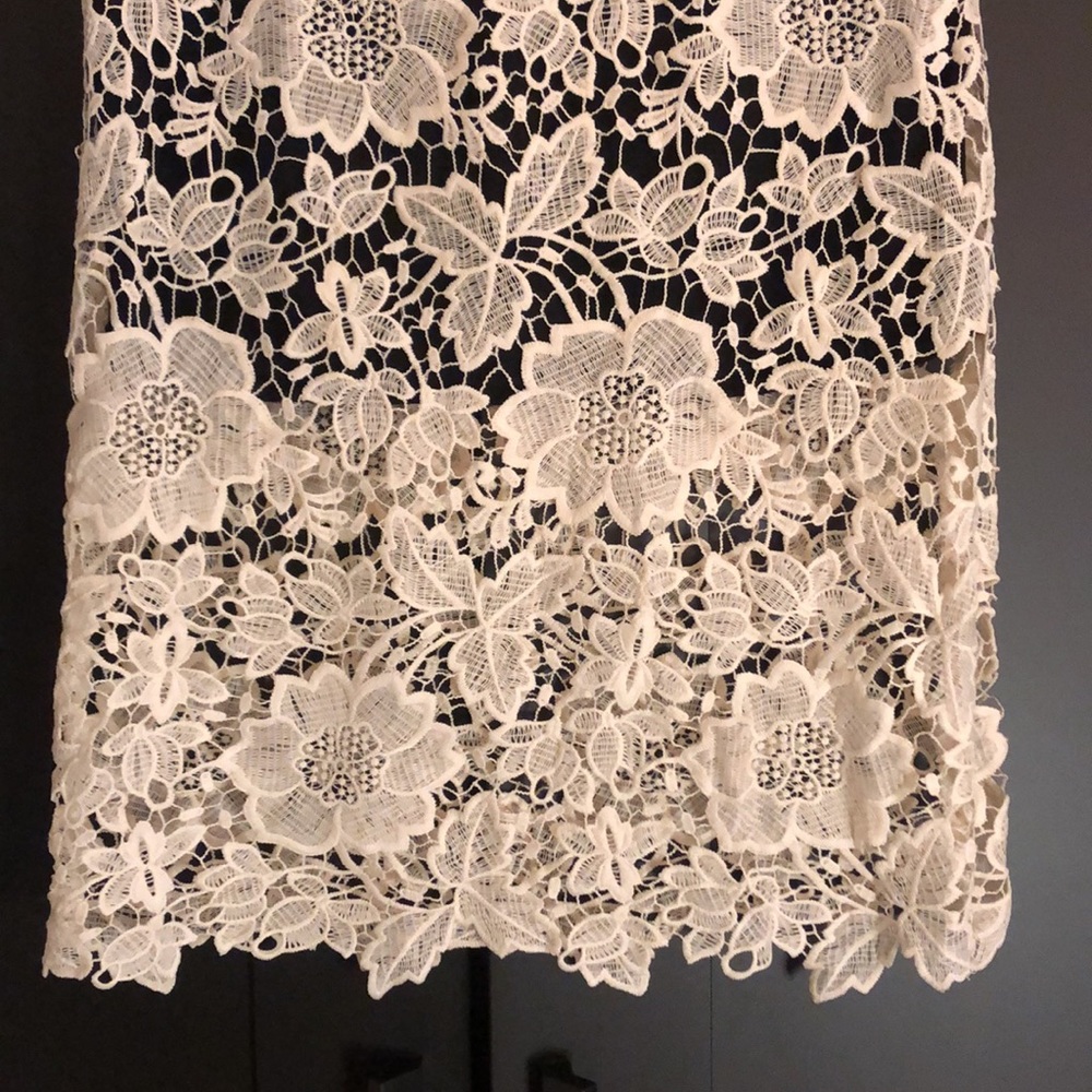 🖤🤍 Gorgeous lace overlay over mini pencil skirt S - Picture 7 of 10